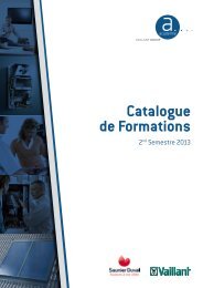 calendrier des formations Vaillant