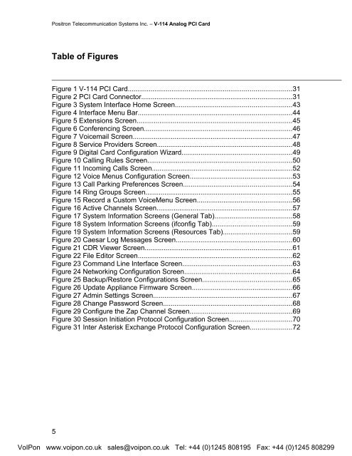 Positron V-114 User Manual (PDF) - VoIPon Solutions