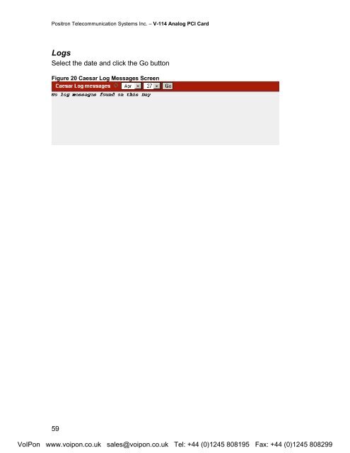 Positron V-114 User Manual (PDF) - VoIPon Solutions