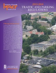 Traffic & Parking Brochure - University of Evansville
