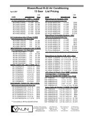 Rheem/Ruud R-22 Air Conditioning 13 Seer List Pricing