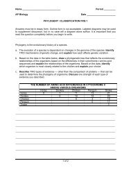 Classification Essay 1 - Explore Biology