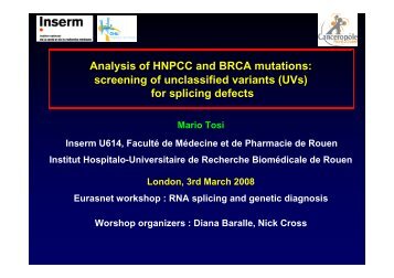 Analysis of BRCA and HNPCC mutations