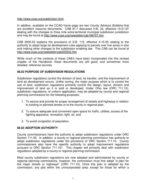 Subdivision Regulations (2008) - County Commissioners ...