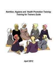 Nutrition, Hygiene and Health Promotion Training - OCHANet