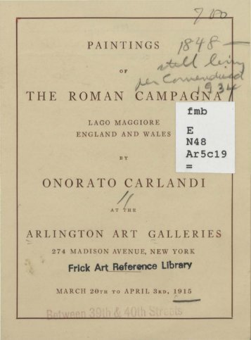 ONORATO CARLAND! - New York Art Resources Consortium