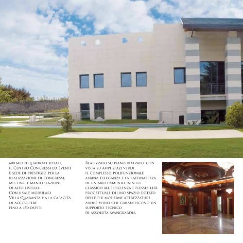 Brochure CC Villa Quaranta - Event Report