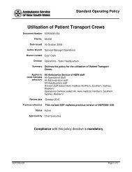 Utilisation of patient transport crews, October 2008 - Ambulance ...