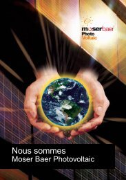 Nous sommes - Moser Baer Solar Limited