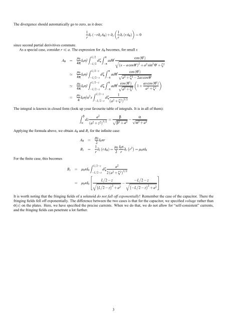 Field in a finite solenoid.