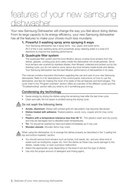 Samsung DMS500TRW Product Manual - Comparison.com.au