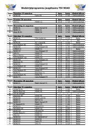 Wedstrijdprogramma jeugdteams TSV NOAD