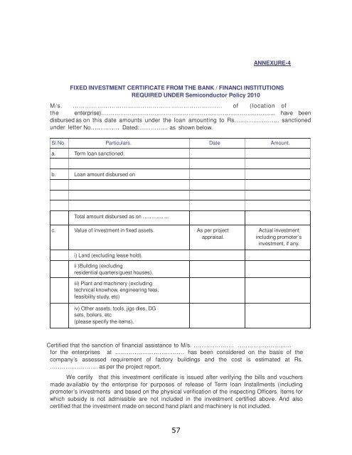 package of incentives and concessions under karnataka ...