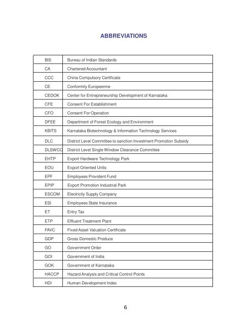 package of incentives and concessions under karnataka ...