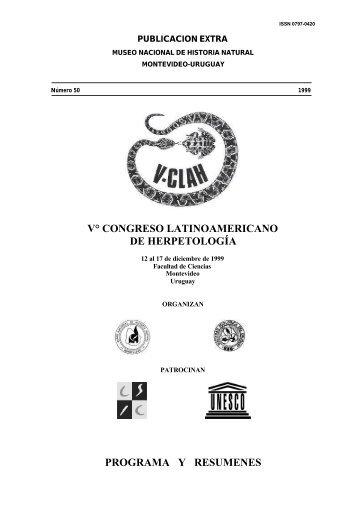 v° congreso latinoamericano de herpetología programa y resumenes