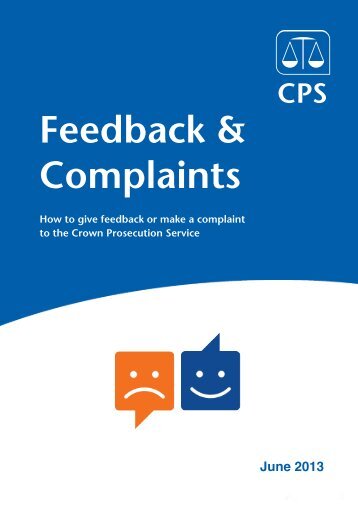 English Feedback and complaints guidance (PDF format, 305kb)