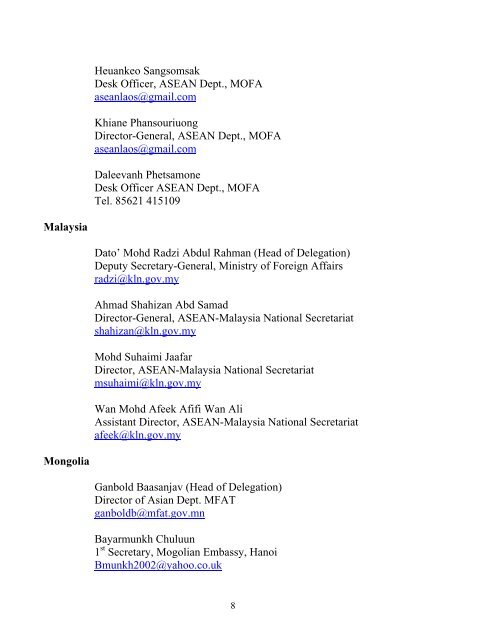 List of participants.pdf - ASEAN Regional Forum