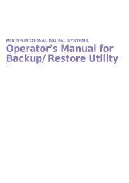 Operator's Manual for Backup/Restore Utility - KYOCERA Document ...