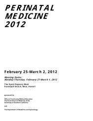 PERINATAL MEDICINE 2012 - Keck School of Medicine of USC ...