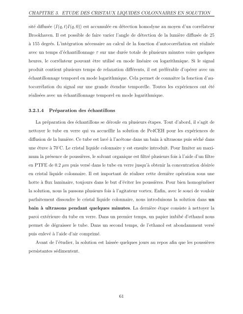 Etudes de cristaux liquides colonnaires en solution organique et en ...