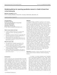 Detailed guidelines for reporting quantitative research in ... - Wiley