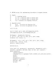 % MATLAB script file implementing the method of steepest descent ...