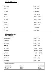 Bell Schedule - Borah High School