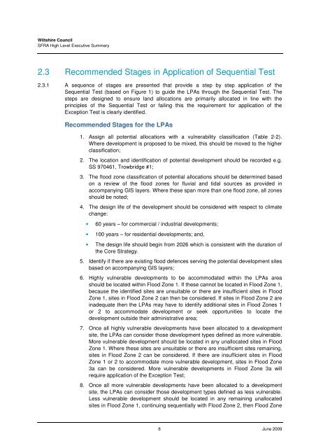 Strategic Flood Risk Assessment - Wiltshire Council