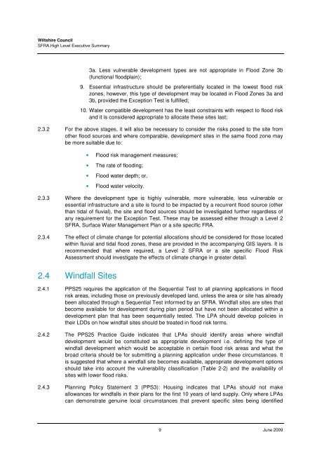 Strategic Flood Risk Assessment - Wiltshire Council