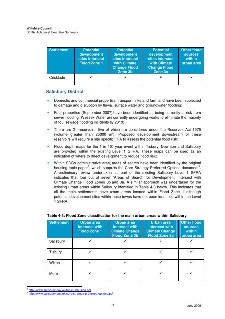 Strategic Flood Risk Assessment - Wiltshire Council