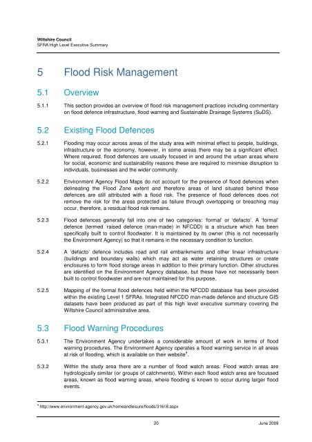 Strategic Flood Risk Assessment - Wiltshire Council