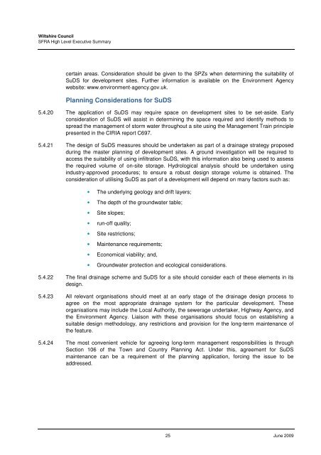 Strategic Flood Risk Assessment - Wiltshire Council