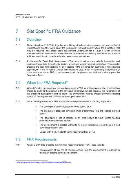 Strategic Flood Risk Assessment - Wiltshire Council