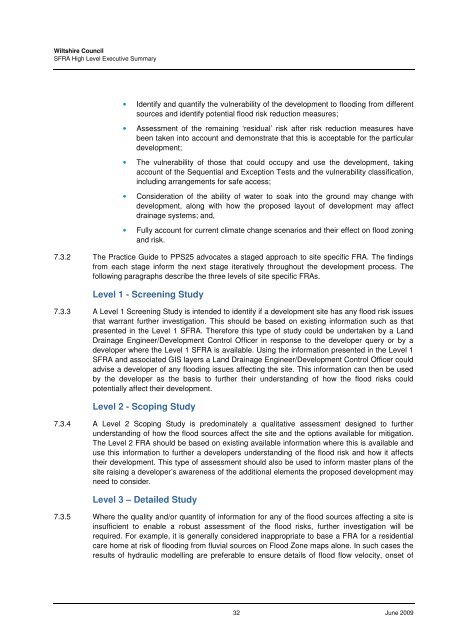 Strategic Flood Risk Assessment - Wiltshire Council