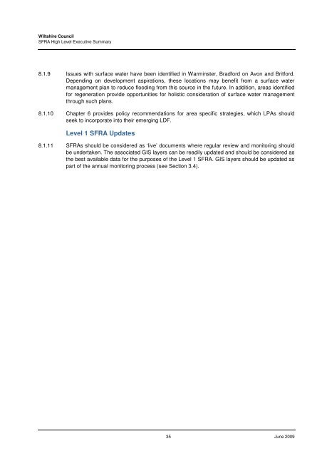 Strategic Flood Risk Assessment - Wiltshire Council