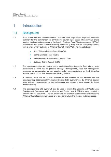 Strategic Flood Risk Assessment - Wiltshire Council