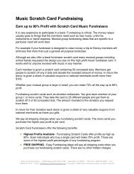 Music Scratch Card Fundraising - Easy Fundraising Ideas