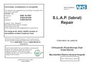 SLAP labral repair.pdf - East Cheshire NHS Trust