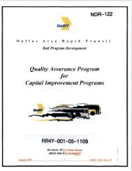 Quality Assurance Program for Capital Improvement Programs - Dart