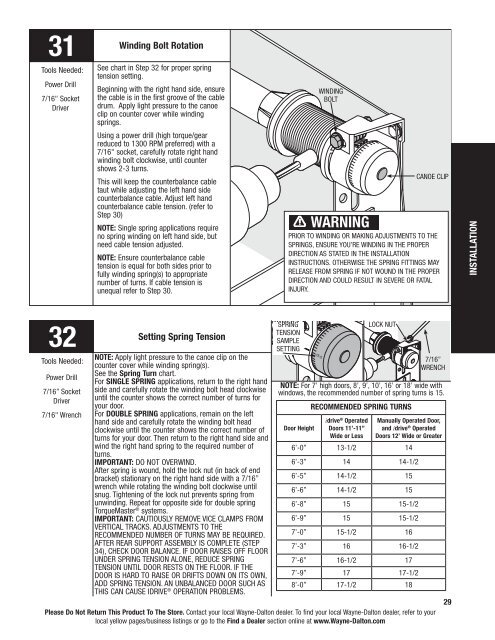 TorqueMaster SD Spring - 9100 9400 9600 - Wayne Dalton