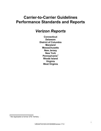 Carrier-to-Carrier Guidelines Ver.17 - Verizon