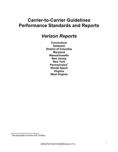 Carrier-to-Carrier Guidelines Ver.17 - Verizon