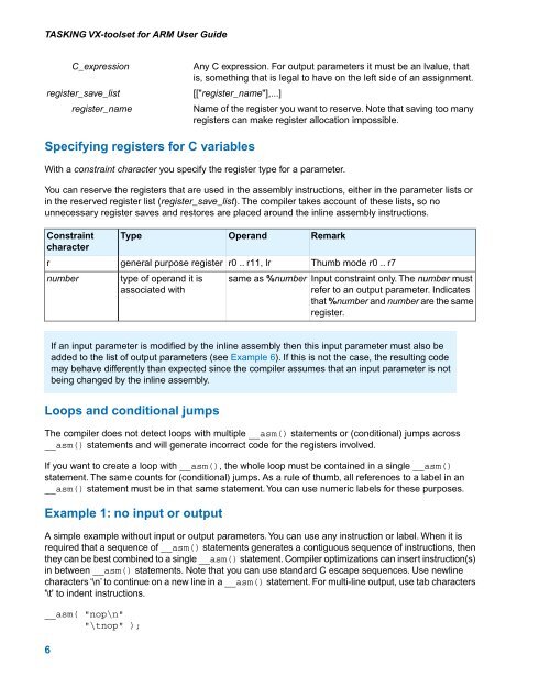 TASKING VX-toolset for ARM User Guide