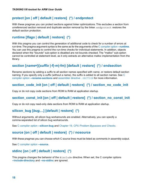 TASKING VX-toolset for ARM User Guide