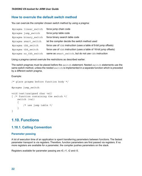 TASKING VX-toolset for ARM User Guide