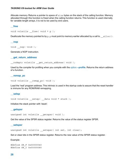 TASKING VX-toolset for ARM User Guide