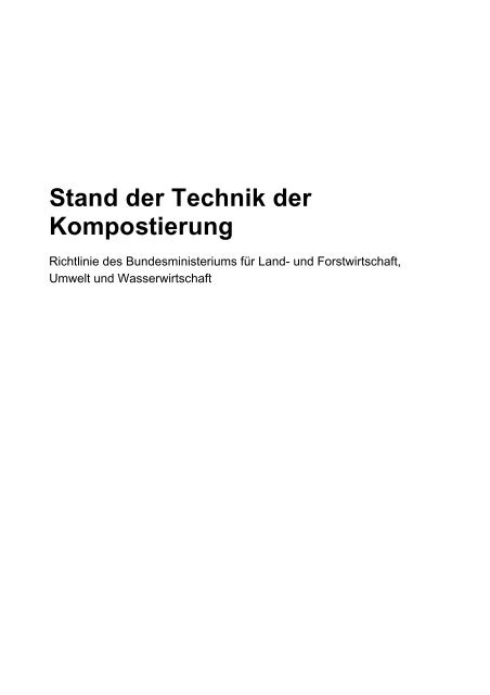 Stand der Technik der Kompostierung - Wuapaa