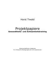 Projektpapiere - Prof. Dr. phil Horst Tiwald