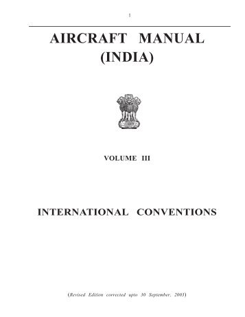 AIRCRAFT MANUAL (INDIA) - Directorate General of Civil Aviation