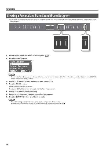 Owner's Manual (FP-7F_OM.pdf) - Roland